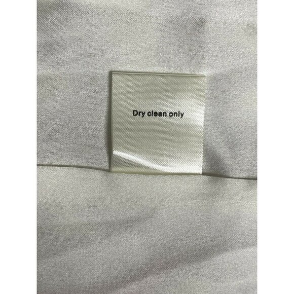 Line & Dot Embroidered Silk Chiffon Maxi Dress SZ M - Picture 7 of 8